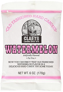 Claeys Watermelon Hard Candies 6 Pack 6 Ounce Bag