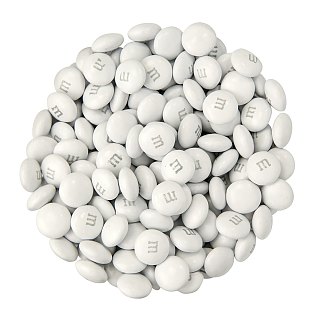 WHITE M&M Colorworks Chocolate Candy 5lb