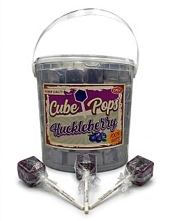 Espeez Cube Pops Lollipops Huckleberry Tub 100ct