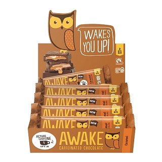 Awake Caffeine Chocolate Bar Milk Caramel 1.2oz 20 ct