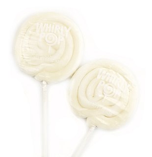 Whirly Pop White Lollipops 1.5 oz 7" 24 ct Tray (1)