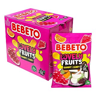 Bebeto Import Lovely Fruit Slice Foam Bottom Peg Bag 2.82 oz 12ct Tray