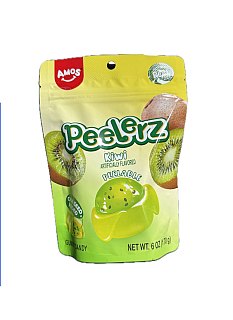 Amos Peelerz Kiwi Gummy Candy 6 oz 12 ct
