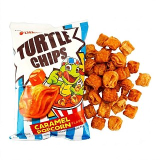 Turtle Chips Korea Caramel Popcorn 5.64 oz 6 Huge Bags