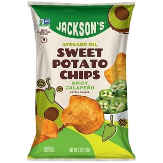 Jacksons Sweet Potato Chips Spicy Jalapeno Avocado Oil 5oz 12ct