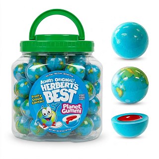 Herbert's Best Planet Gummi Juice Filled Gummy Candy Tub 85ct