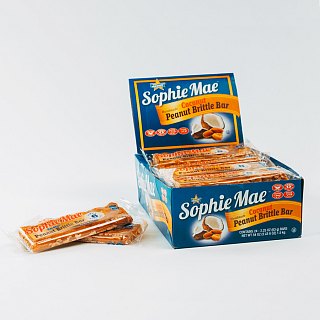 Atkinson's Sophie Mae COCONUT Peanut Brittle Bar 2.25 oz 24ct