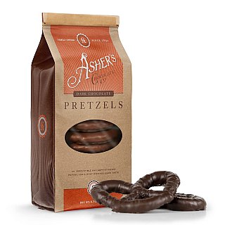 Asher's DARK Chocolate Pretzels Gift Bag 6.5 oz 6 Pack