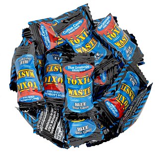 Toxic Waste Blue Cotton Candy Sour Candy 1000ct Bulk