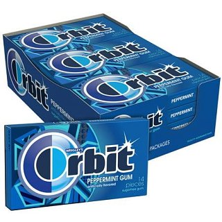 Orbit Peppermint 12 Ct 14 Piece Packages Tray