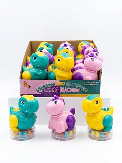 Unicorn & Dinosaur Laying Machine Candy Toy 12 ct Tray
