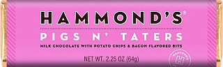 Hammond's Pigs Tater Bacon Milk Chocolate Bar 2.25 oz 12 ct