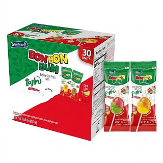 Colombina Bon Bon Bum Tajin Passion Fruit & Watermelon Dip Lollipop 30ct