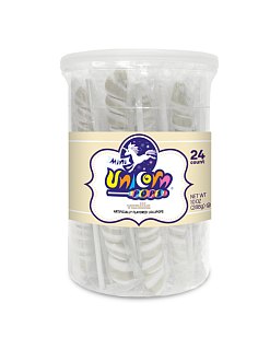 Mini Unicorn Pops Spiral Twist White Lollipop 24 ct 6.5"