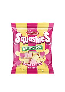 Swizzels Drumstick Squashies Rhubarb and Custard 120g 12 ct