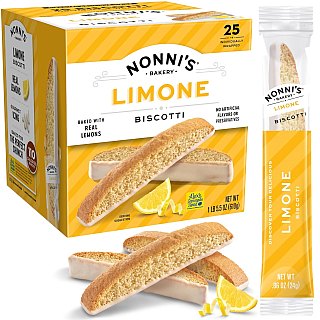Nonni's Limone Lemon Biscotti Wrapped 25 ct 21.5 oz Changemaker