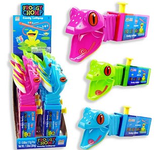 Kidsmania Froggy Frog Chomp Candy Lollipop 12 ct