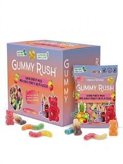 Gummy Rush Sour Party Mix Gummy Candy 3.17oz 12ct Tray