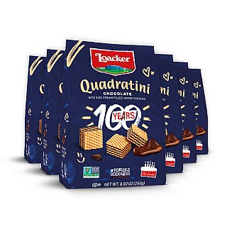 Loacker Quadratini Chocolate Wafer Bite Size Cookie Bag 8.82 oz 6ct