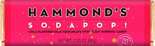 Hammond's Cola Flavor Popping  Milk Chocolate Bar 2.25 oz 12 ct