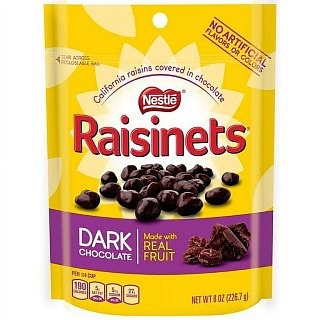 Raisinets DARK Chocolate Covered Raisins 8 oz Bag 4 ct