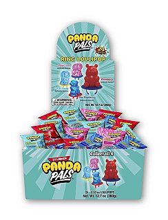Panda & Pals Bear Ring  Lollipops 24 ct Tray
