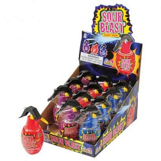 Kidsmania Sour Blast 12 Ct Candy Spray Grenades
