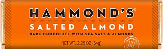 Hammond's Salted Almond Dark Chocolate Bar 2.25 oz 12 ct