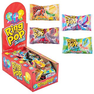 Topps Ring Pop TWISTED Fruit Lollipop 24 ct Tray