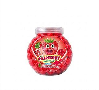 Gushmello Liquid Filled Gummy Raspberry Candy Jar 55 ct