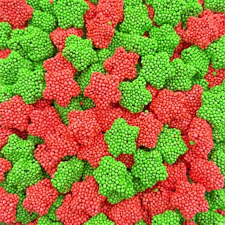 Cosmo Star Gummy Clusters Green Apple Pink Strawberry 5 lb