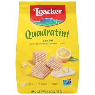Loacker Quadratini Lemon Wafer Cookie Bag 8.8 oz 6ct