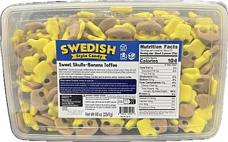 Mito Swedish Style Gummy Skulls Banana Toffee 5 lb