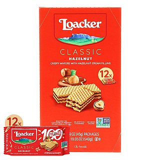 Loacker Classic Hazelnut Wafers 1.59oz 12ct Tray