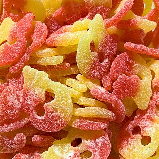 Bubs Sour Lemon Raspberry Mini Skulls Gummy Candy 2.75 lb Bag