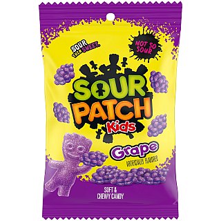 Sour Patch Kids 3.58 Oz Peg Bag Grape