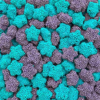 Cosmo Star Gummy Clusters Purple Grape Blue Raspberry 5 lb