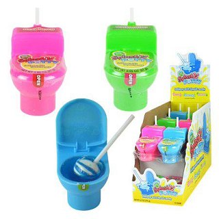 Kokos Dip-N-Lik 12 Ct 0.55 OZ Splash Potty Lollipop Candy Toy