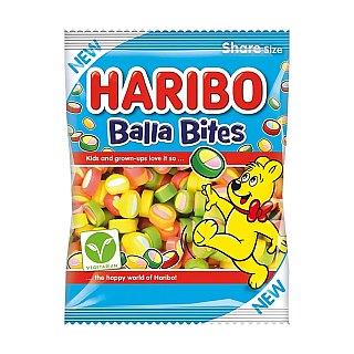 Haribo Balla Bites Gummy Candy Peg Bag  4.5oz 12ct