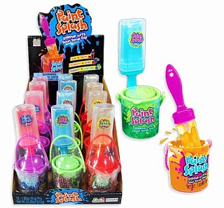 Kidsmania Paint Splash Lollipop Dip Candy 1.8 oz 12 ct