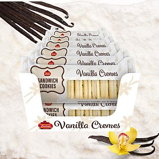 Carleys Vanilla Creme Sandwich Cookies 3.5 oz 12 ct Tray