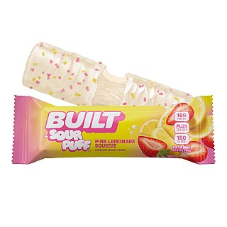 BUILT Sour Puff Protein Bar Pink Lemonade Squeeze 1.45 oz 12 ct