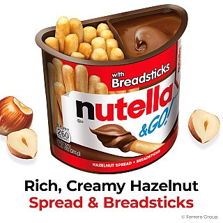 Ferrero Nutella & Go Breadsticks Hazelnut Spread 1.8oz 12 Pack