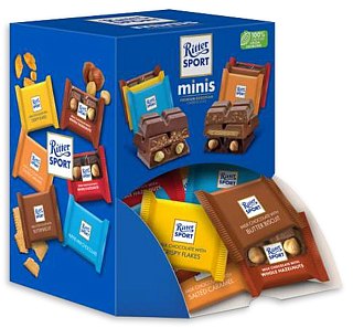 Ritter Sport Mini Assorted Chocolates Changemaker 2.6 lb 72 ct