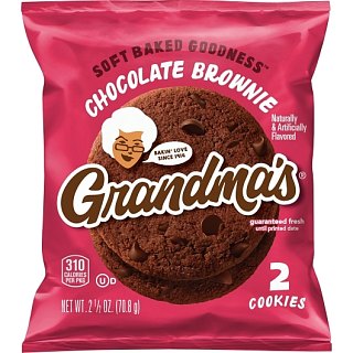 Grandma's Soft Baked Chocolate Brownie Cookies 2 pack 30ct
