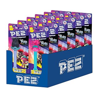 Pez Trolls Candy & Dispenser Assorted Blister Tray 12 ct