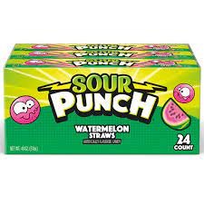 Sour Punch Watermelon Straws 24 Count