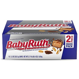 Baby Ruth King Share Size Chocolate Bar 3.3 oz 12 ct