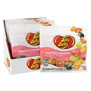Jelly Belly TROPICAL PARADISE Jelly Bean Peg Bag 3.5 oz 12 ct