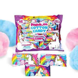 Thrive Partypuff UNICORN Popping Candy Cotton Candy 0.5oz 12ct